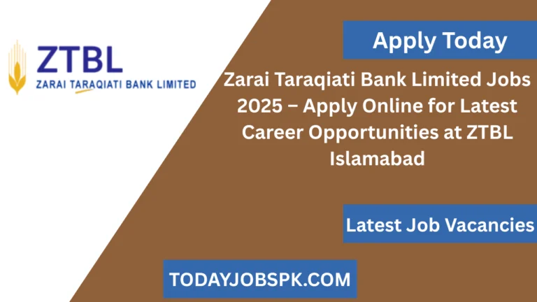 Zarai Taraqiati Bank Limited Jobs 2025 – Apply Online for Latest Career Opportunities at ZTBL Islamabad